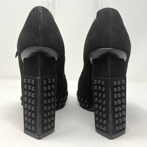 Fendi Black Suede Studded Mary Jane Platform Pumps - Picture 5 of 8